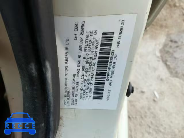 2002 MITSUBISHI DIAMANTE 6MMAP57P82T008239 image 9