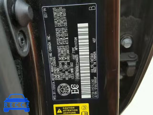 2014 LEXUS RX 2T2BK1BA9EC248075 image 9