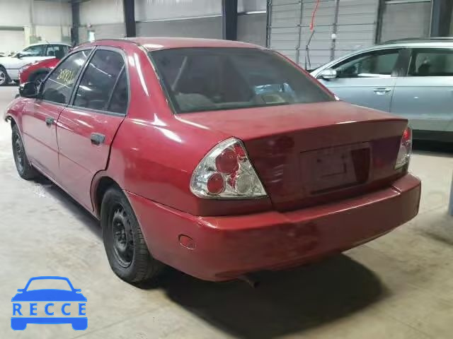 2001 MITSUBISHI MIRAGE JA3AY26C91U045800 image 2