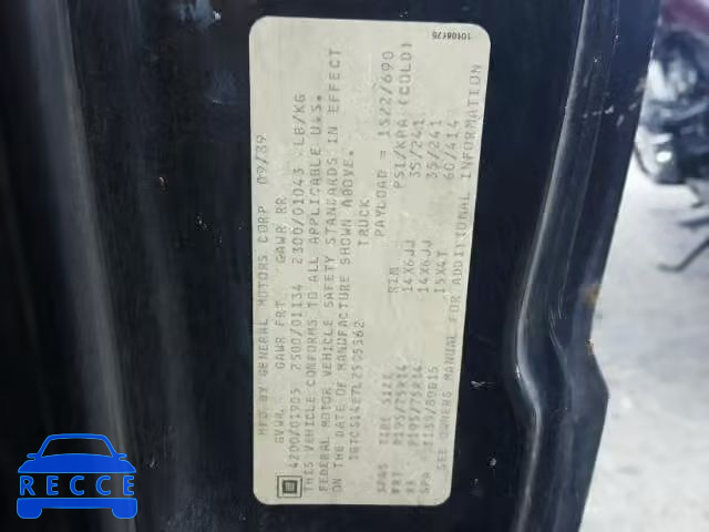 1990 GMC S TRUCK 1GTCS14E7L2505562 image 9