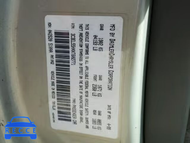 1999 CHRYSLER SEBRING 3C3EL55HXXT602771 зображення 9