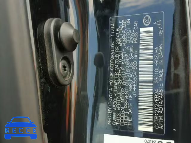 2015 LEXUS RC JTHHE5BC4F5001865 image 9