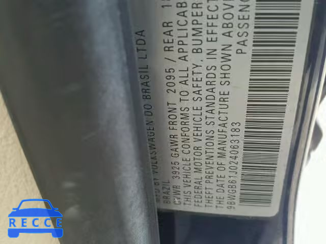2002 VOLKSWAGEN GOLF 9BWGB61J024063183 image 9