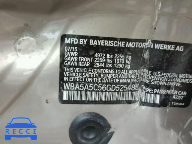 2016 BMW 528 WBA5A5C56GD525488 Bild 9