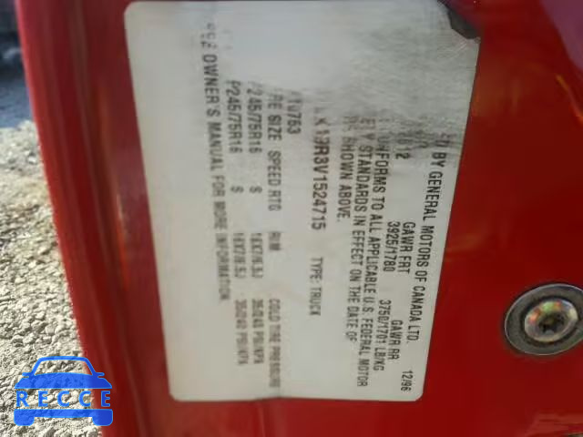 1997 GMC SIERRA 2GTEK19R3V1524715 image 9