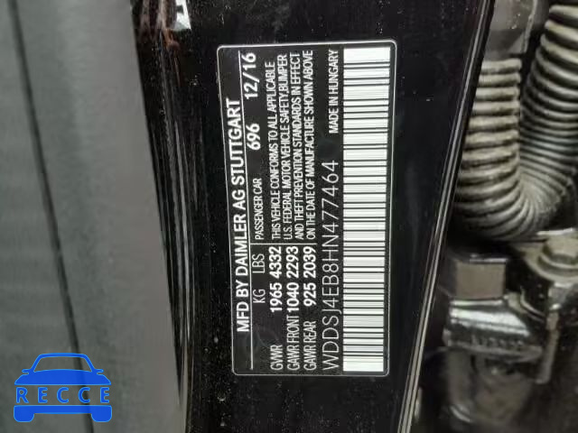 2017 MERCEDES-BENZ CLA WDDSJ4EB8HN477464 image 9