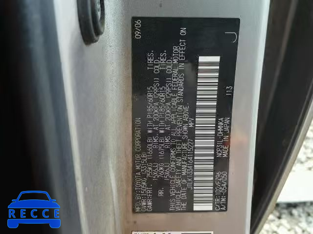 2006 TOYOTA SCION JTLKT334164115227 image 9