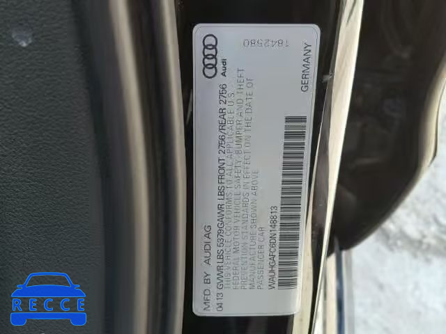 2013 AUDI A6 WAUHGAFC6DN148813 зображення 9