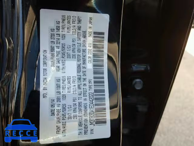 2014 MAZDA CX-9 JM3TB3DA1E0442022 image 9