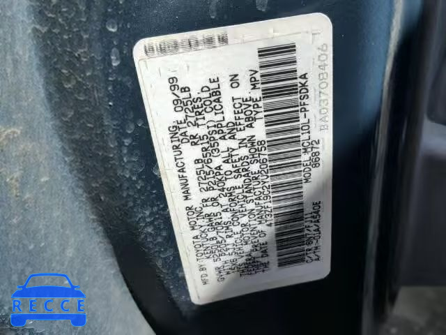 2000 TOYOTA SIENNA 4T3ZF19C2YU206758 image 9