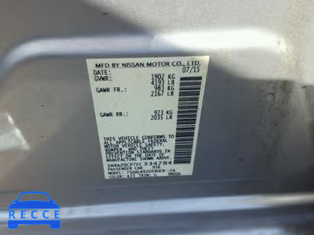 2015 NISSAN LEAF 1N4AZ0CP7FC334784 зображення 9