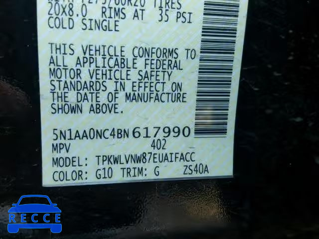 2011 NISSAN ARMADA 5N1AA0NC4BN617990 image 9