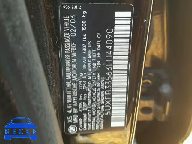 2003 BMW X5 5UXFB33563LH44090 Bild 9