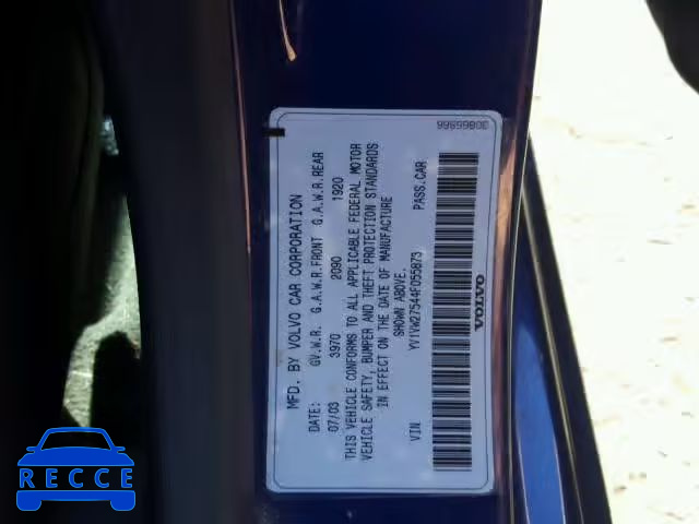 2004 VOLVO V40 YV1VW27544F055873 image 9