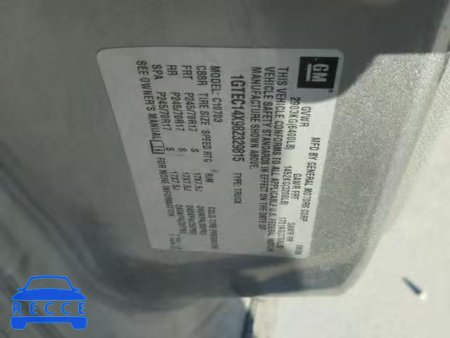 2008 GMC SIERRA 1GTEC14X98Z329815 image 9