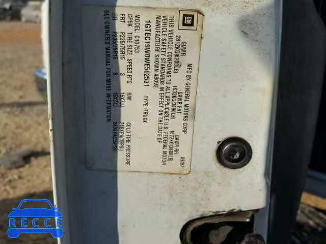 1998 GMC SIERRA 1GTEC19W0WE502531 image 9