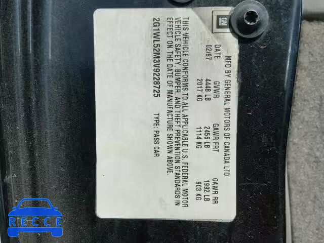 1997 CHEVROLET LUMINA 2G1WL52M3V9228725 image 9