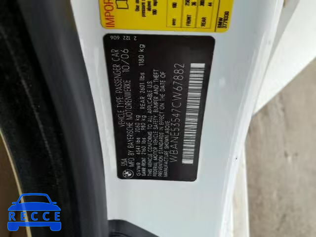 2007 BMW 525 WBANE53547CW67882 image 9