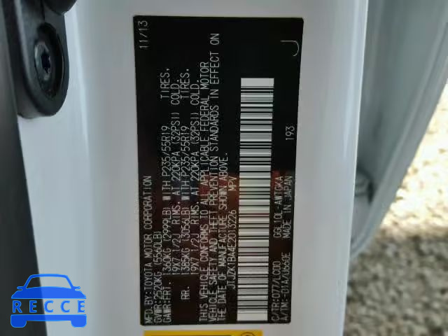 2014 LEXUS RX JTJZK1BA4E2013226 image 9