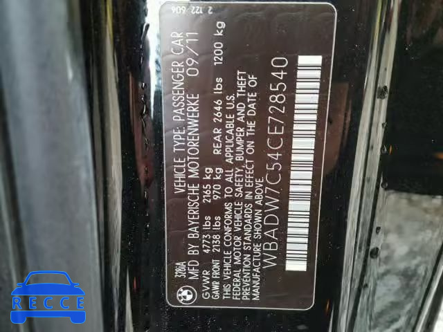 2012 BMW 328 WBADW7C54CE728540 image 9