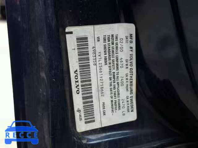 2000 VOLVO V70 YV1LZ56D1Y2718662 image 9