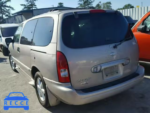 2001 NISSAN QUEST 4N2ZN17T31D831255 image 2