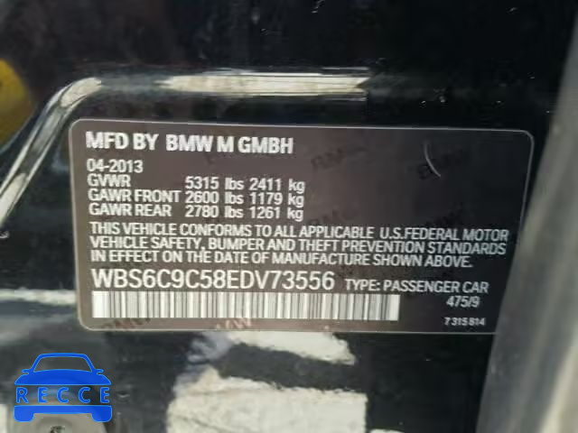 2014 BMW M6 WBS6C9C58EDV73556 image 9