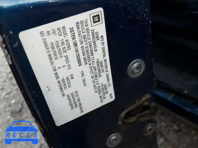 1998 GMC SIERRA 2GTEK19R1W1506909 image 9