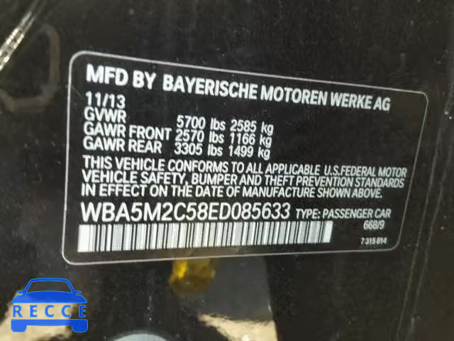 2014 BMW 535 WBA5M2C58ED085633 image 9