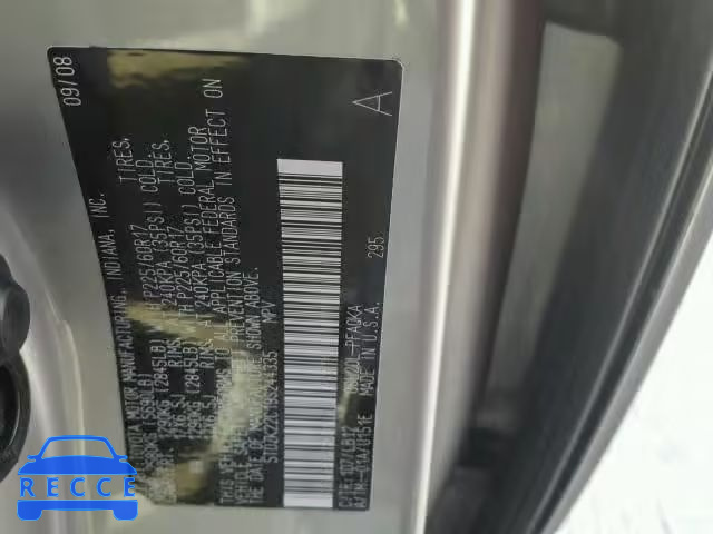 2009 TOYOTA SIENNA 5TDZK22C19S244335 Bild 9