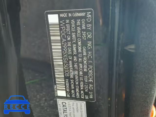 1999 PORSCHE 911 WP0CA2995XS650108 image 9