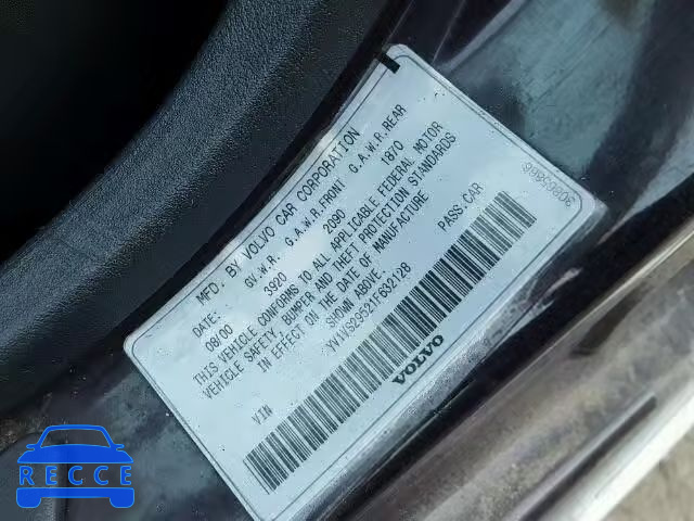 2001 VOLVO S40 YV1VS29521F632128 image 9