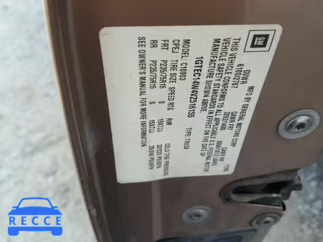 1997 GMC SIERRA 1GTEC14W4VZ516155 image 9