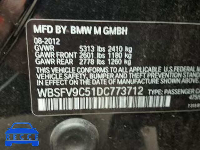 2013 BMW M5 WBSFV9C51DC773712 image 9