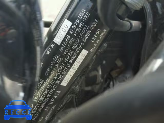 2001 SUZUKI LS650 JS1NP41A012100955 image 9