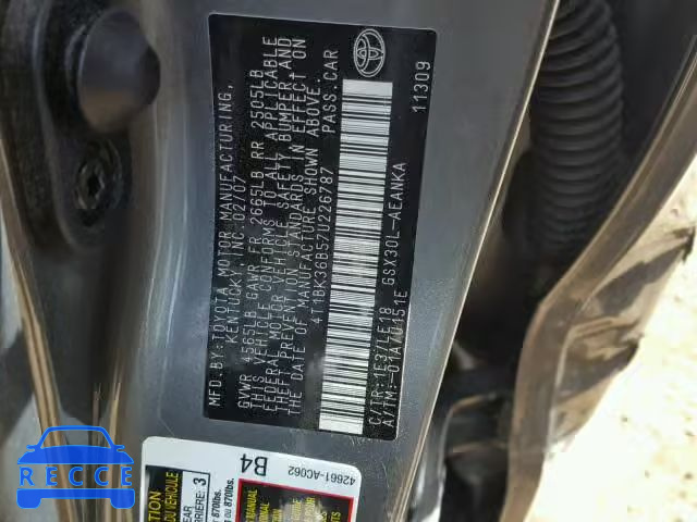 2007 TOYOTA AVALON 4T1BK36B57U226787 image 9