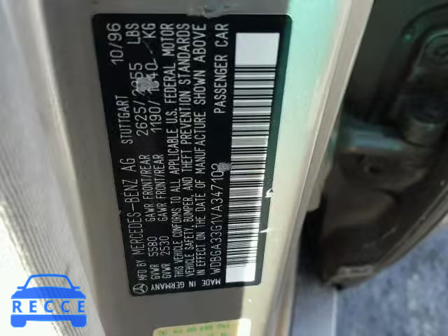 1997 MERCEDES-BENZ S WDBGA33G1VA347102 image 9