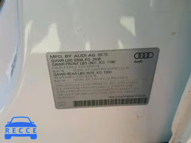 2013 AUDI Q5 WA1LFAFP8DA076825 image 9