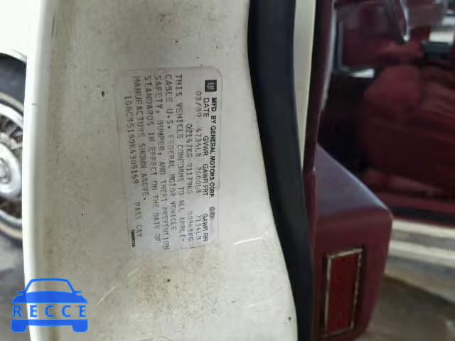 1989 CADILLAC FLEETWOOD 1G6CB5150K4305169 Bild 9