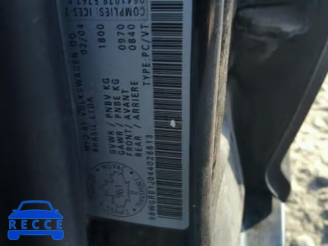 2004 VOLKSWAGEN GOLF 9BWGR61J044026813 image 9