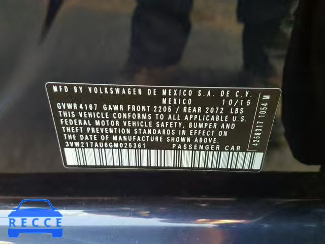 2016 VOLKSWAGEN GOLF 3VW217AU6GM025361 Bild 9