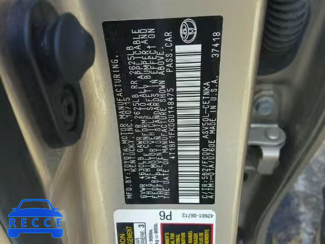 2016 TOYOTA CAMRY 4T1BF1FK0GU148475 image 9