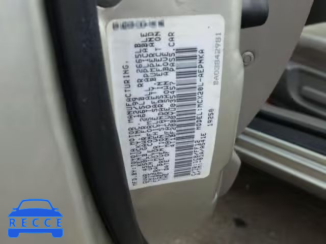 2000 TOYOTA AVALON 4T1BF28B8YU035457 image 9