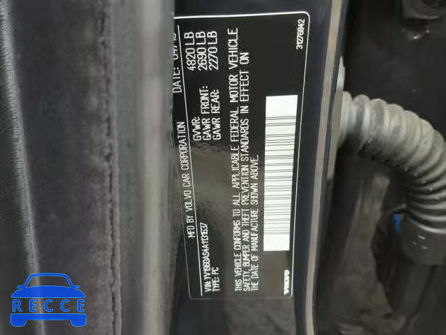 2010 VOLVO S80 YV1960AS4A1131637 image 9