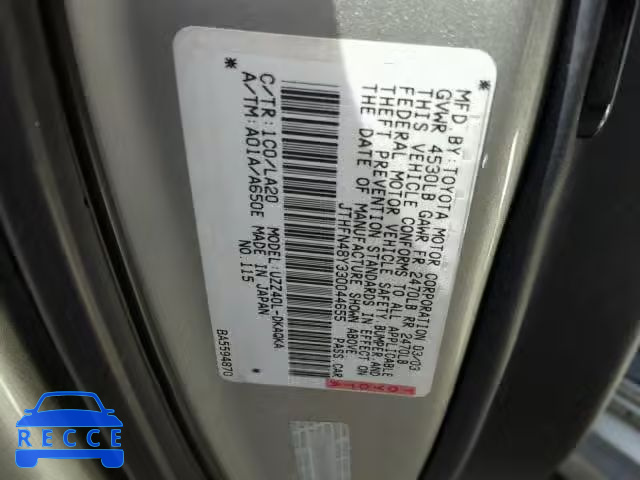 2003 LEXUS SC JTHFN48Y330044655 image 9