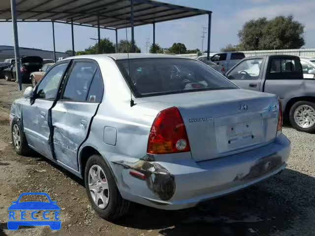 2003 HYUNDAI ACCENT KMHCG45C23U493076 image 2