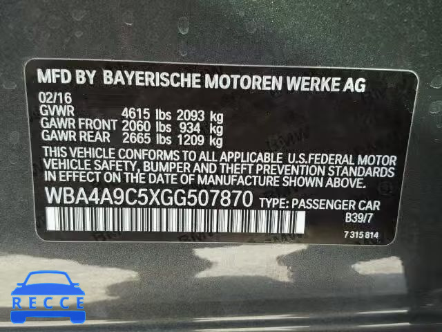 2016 BMW 428 WBA4A9C5XGG507870 image 9