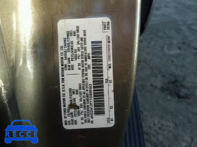 2001 NISSAN QUEST 4N2ZN15T11D808463 image 9