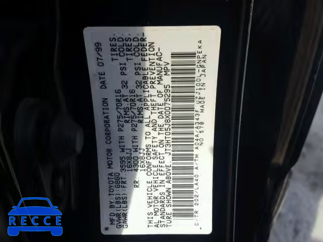 1999 TOYOTA LAND CRUIS JT3HT05J8X0075295 image 9