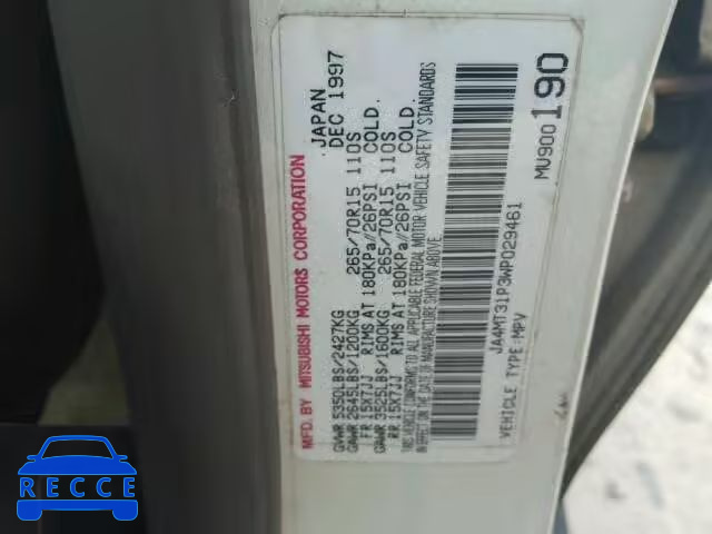 1998 MITSUBISHI MONTERO JA4MT31P3WP029461 image 9